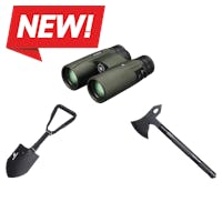 Vortex Viper HD 10x42 Roof Prism Binoculars + Adamant All-Elements Foldable Shovel + Wilson & Miller Ultimate Tactical Axe